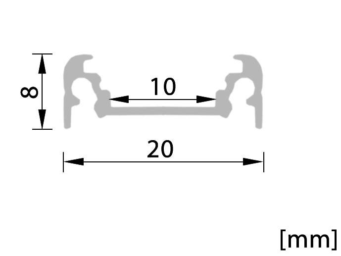 Profil SURFACE10 biały 2m