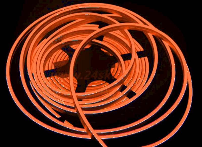 płaski neon LED Flex cięty co 1 cm Pomarańczowy 1m
