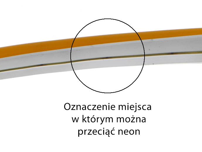 neon LED Flex cięty co 1cm Pomarańczowy 1m