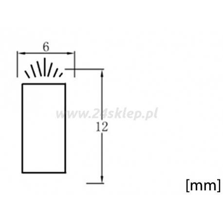 płaski neon LED Flex cięty co 1cm Biały zimny 1m
