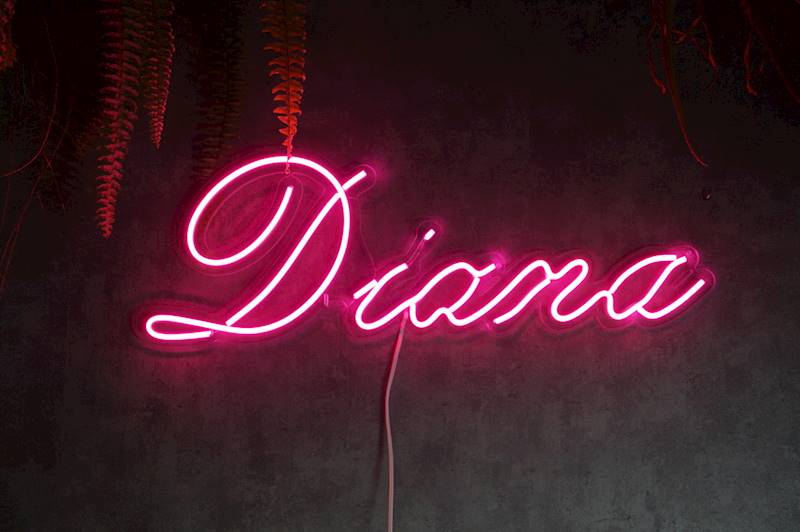 neon Diana 68x24 cm