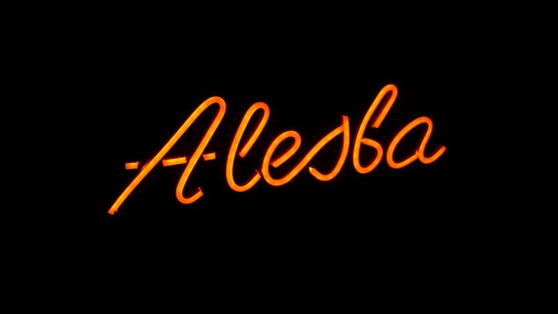 neon stojący Alesba  38x12cm