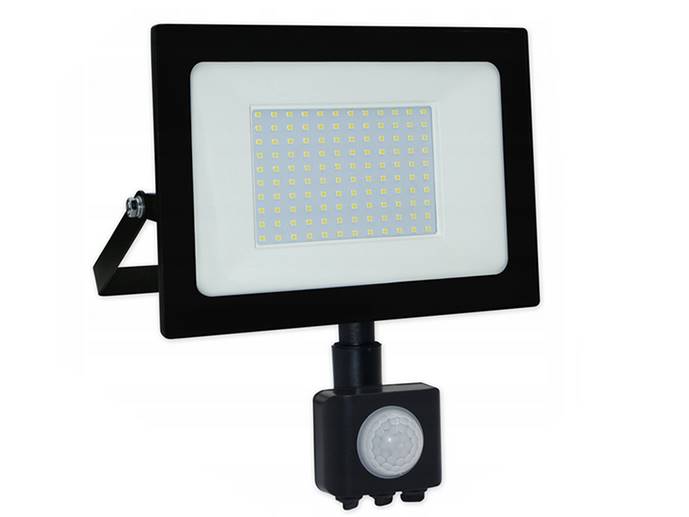 Naświetlacz LEd 100W z czujka ruchu czarny