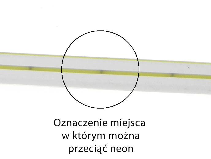 neon LED Flex cięty co 2,5cm Cytrynowy 1m