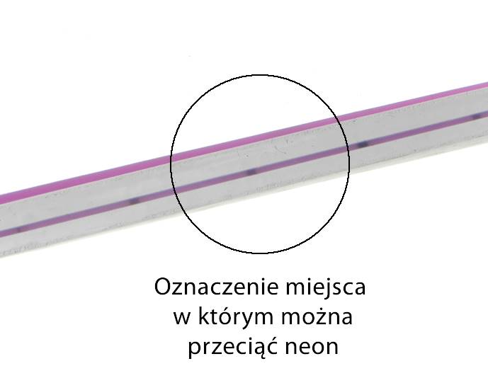 neon LED Flex cięty co 2,5cm Fioletowy 1m