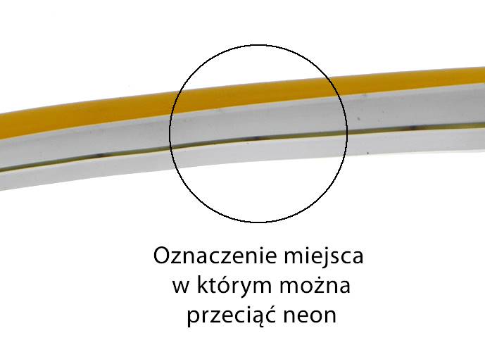 neon LED Flex cięty co 2,5cm Pomarańczowy 1m