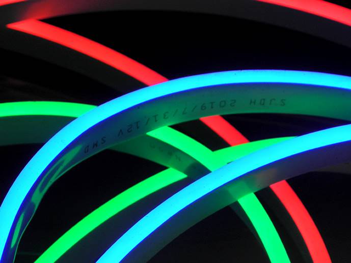 neon LED Flex cięty co 2,5cm RGB 1m