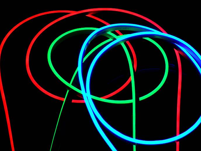neon LED Flex cięty co 2,5cm RGB 1m