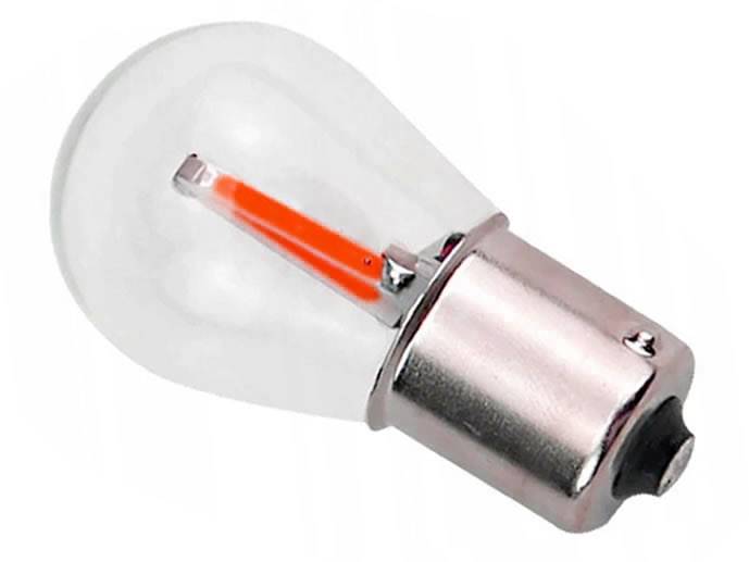 Żarówka LED P21W BA15S filamentowa, czerwona