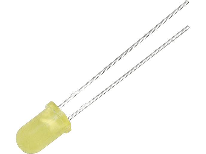 Dioda LED 5mm żółta matowa