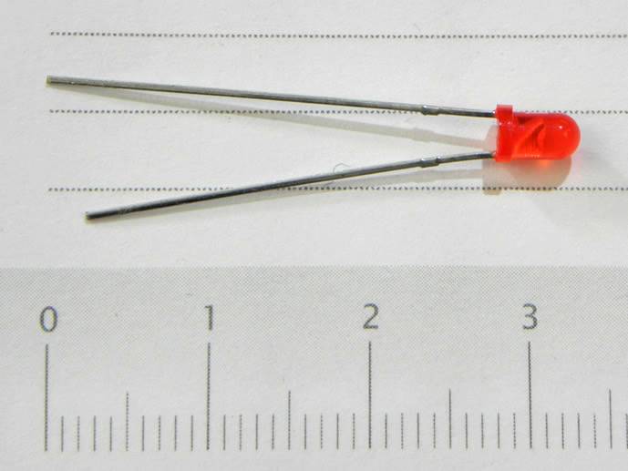 Dioda LED 3mm czerwona matowa