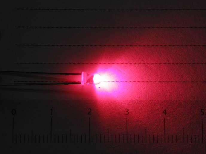 Dioda LED 3mm czerwona matowa