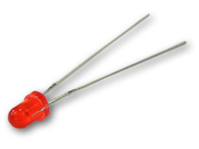 Dioda LED 3mm czerwona matowa