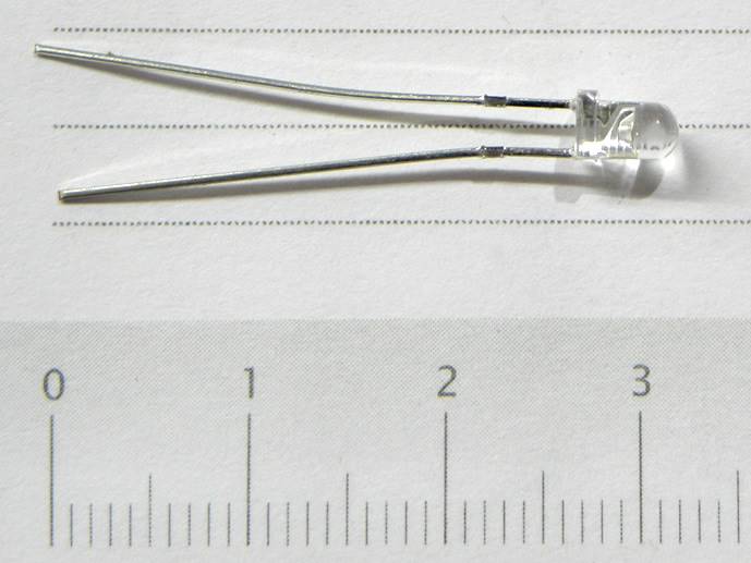 Dioda LED 3mm niebieska matowa 