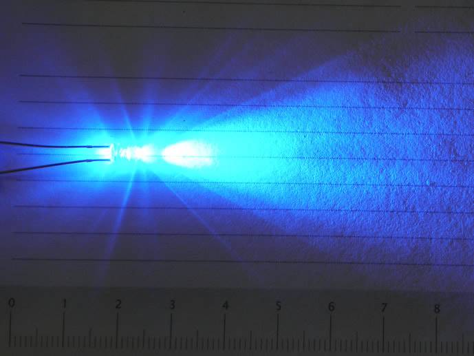 Dioda LED 3mm niebieska matowa 