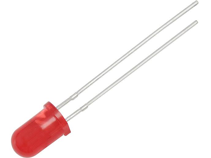 Dioda LED 5mm czerwona matowa