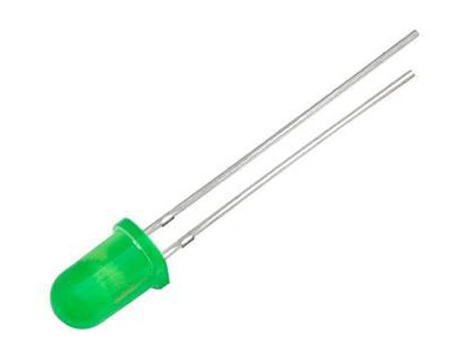 Dioda LED 5mm zielona matowa