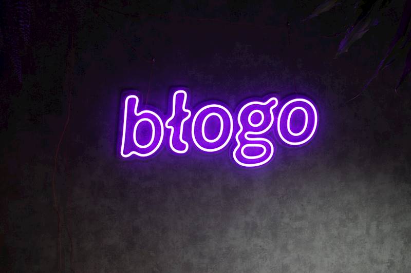 neon błogo 70x30cm