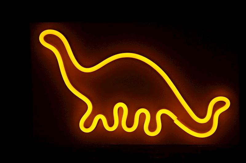 neon Dinozaur duży  29x18cm