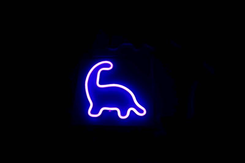 neon Dinozaur mały 18x17cm