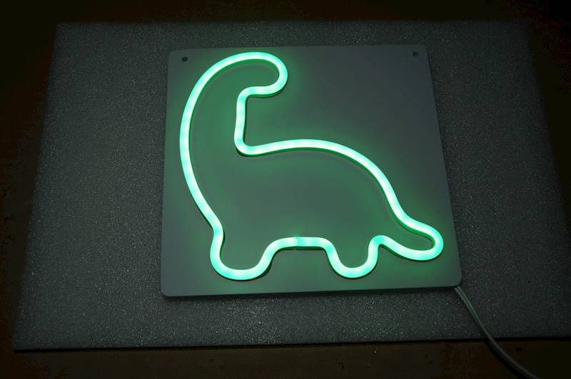 neon Dinozaur mały 18x17cm