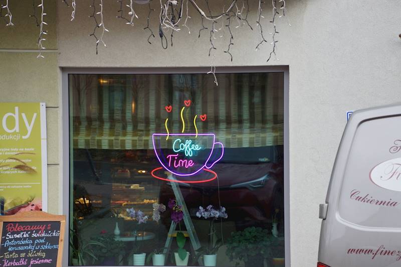 neon Filiżanka z animacją 80x70cm 