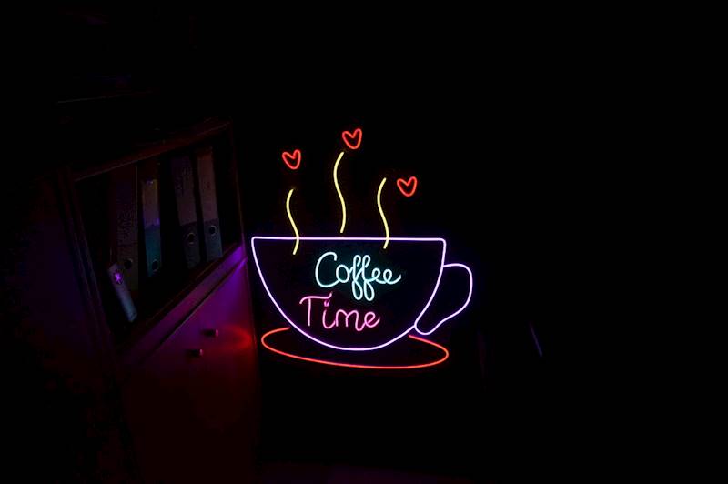 neon Filiżanka z animacją 80x70cm 