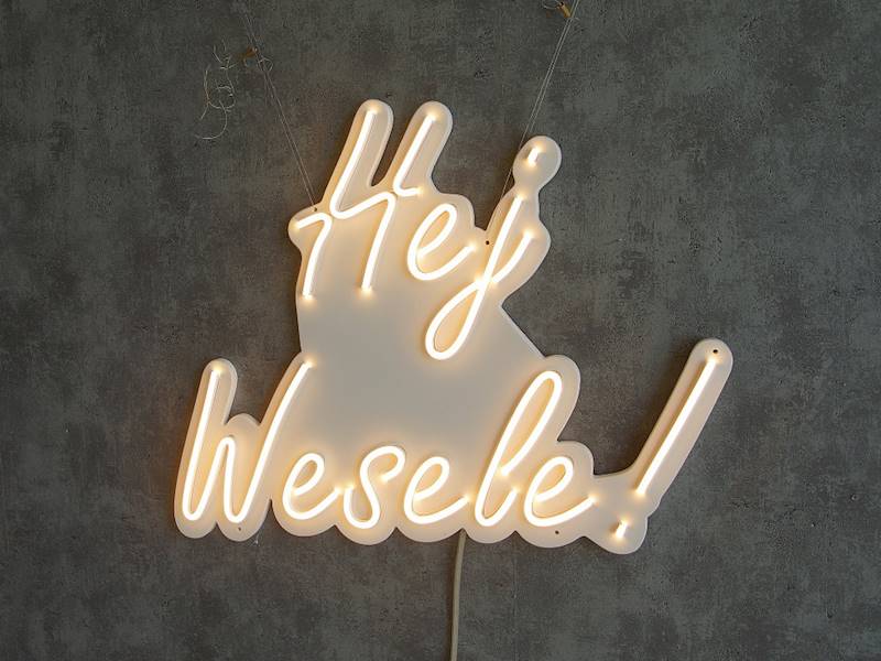 neon Hej Wesele 50x39 cm 