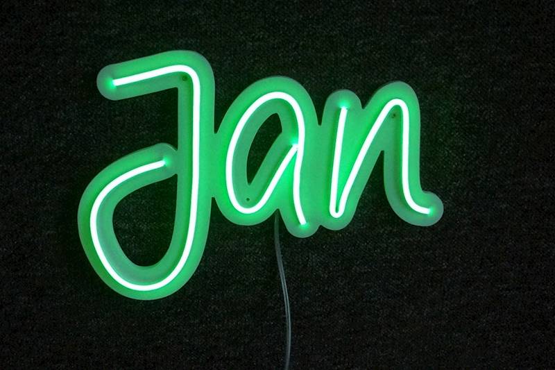 neon Jan 40x30 cm