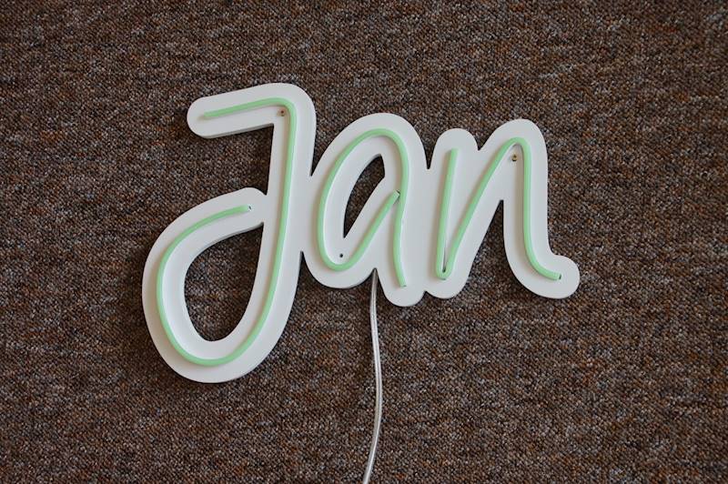 neon Jan 40x30 cm