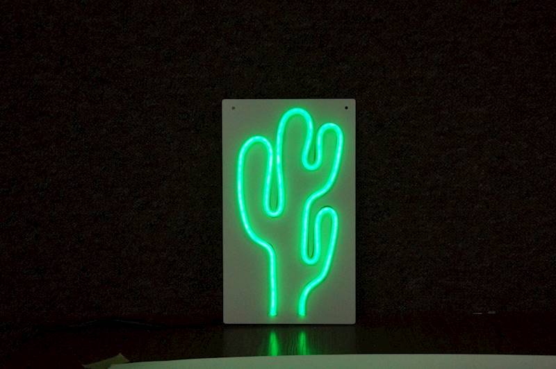 neon Kaktus 18x29cm