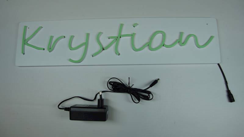 neon Krystian 56x13 cm