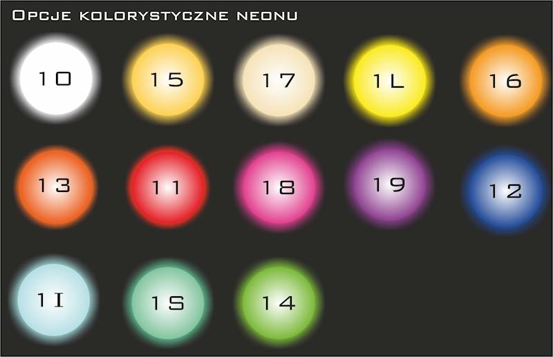 neon Kot w zadumie  20x19,5 cm