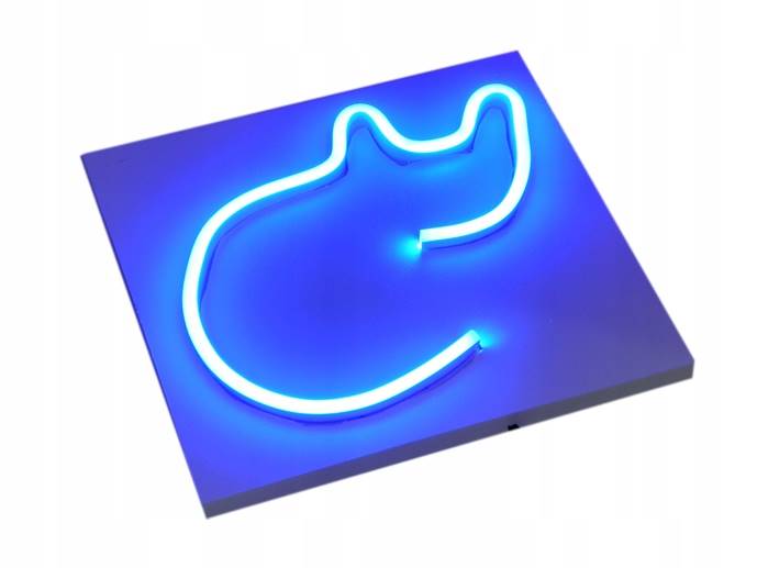 neon Kot prosty 18x17cm