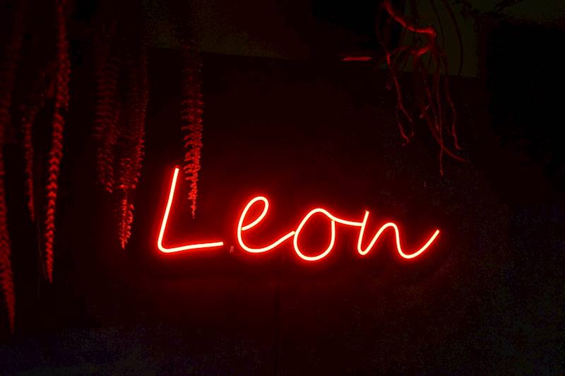 neon Leon 70x28 cm