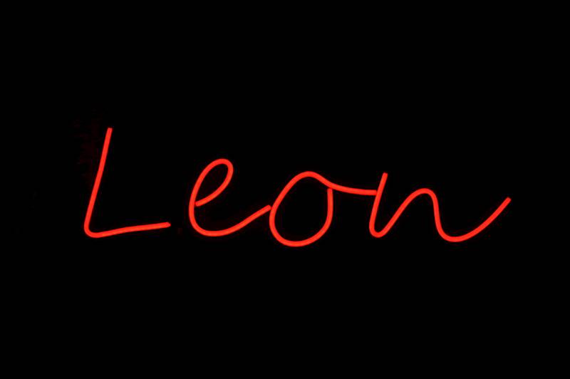 neon Leon 70x28 cm