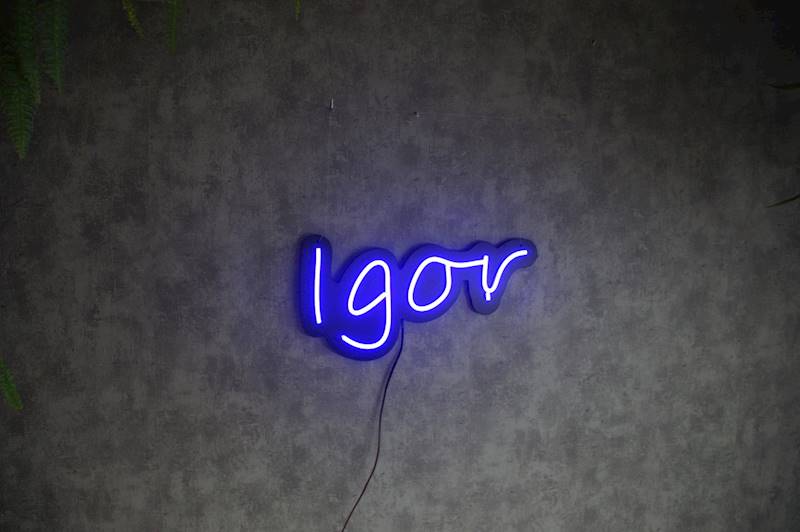 neon Igor 41x22 cm