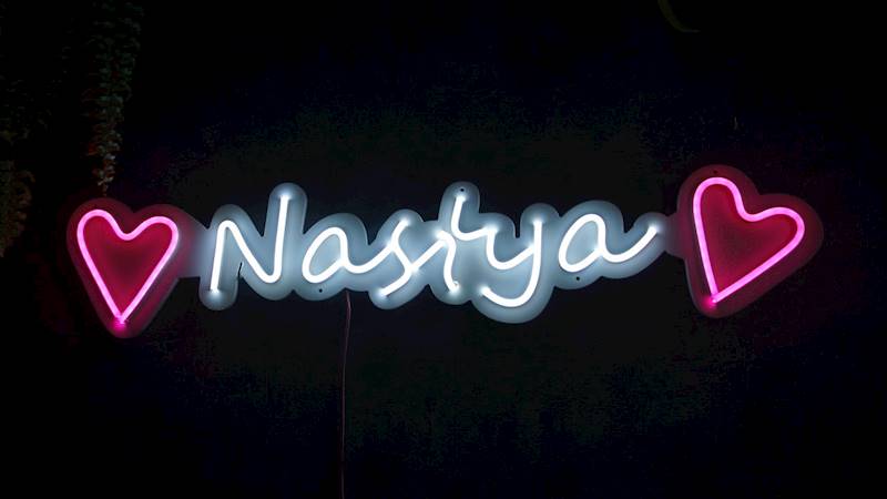 neon Nastya 70x12 cm