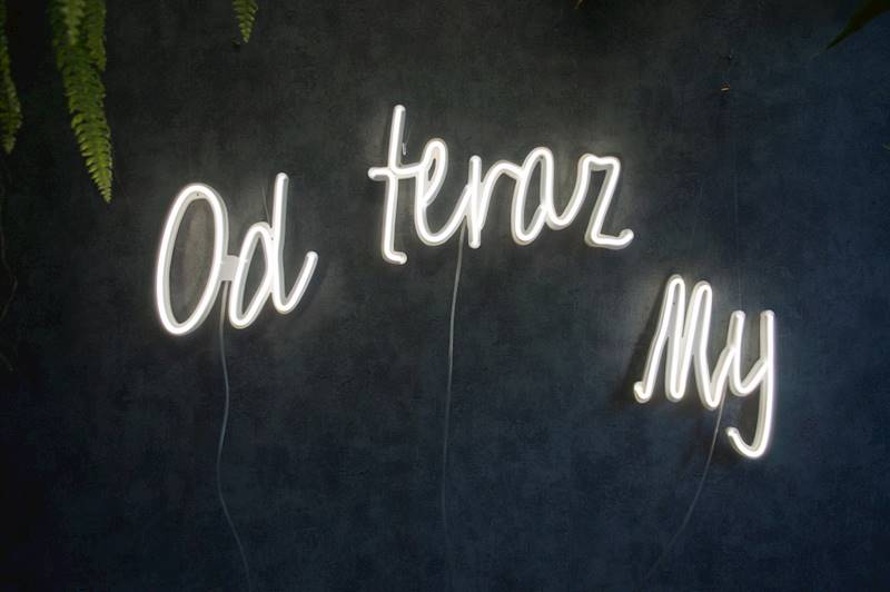 neon Od teraz My 90x30 cm