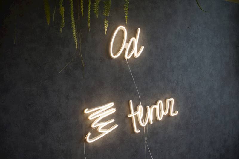neon Od teraz My 90x30 cm
