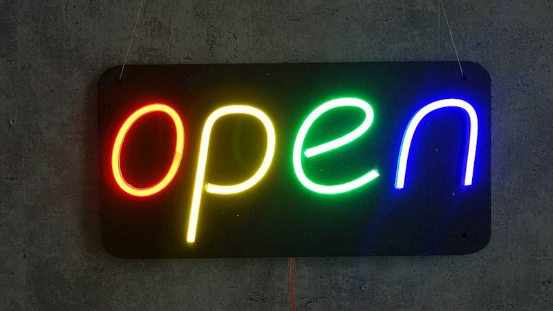 neon open 30x15 cm