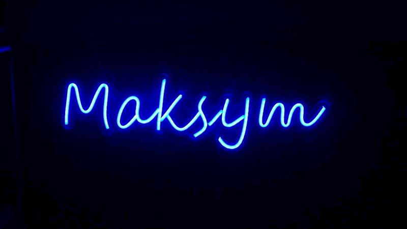 neon Maksym 58x18 cm