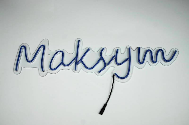 neon Maksym 58x18 cm