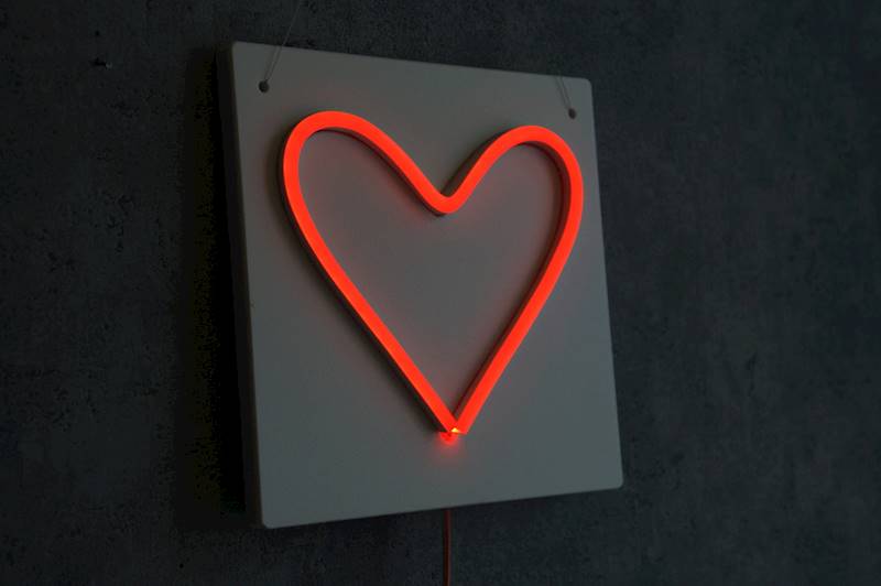 neon Serce 17x17 cm