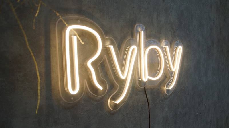 neon Ryby 62x29 cm 