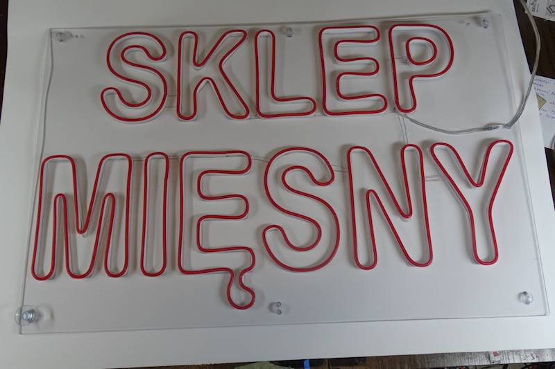neon Sklep mięsny 80x53cm