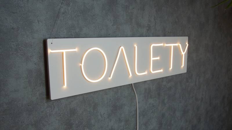 neon TOALETY 80x20cm
