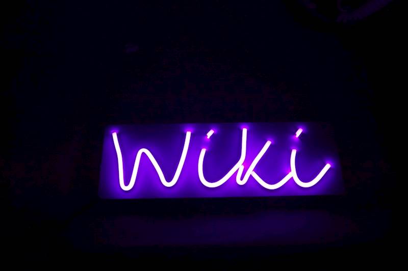 neon Wiki 34x12 cm