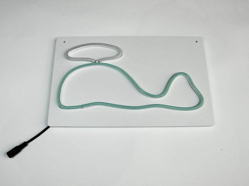 neon Wieloryb 23x16cm