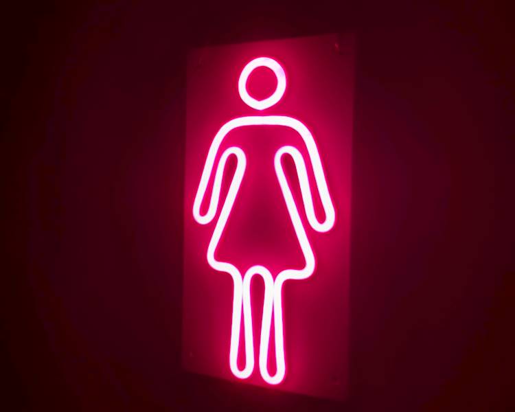 neon WC Pani 13x24 cm